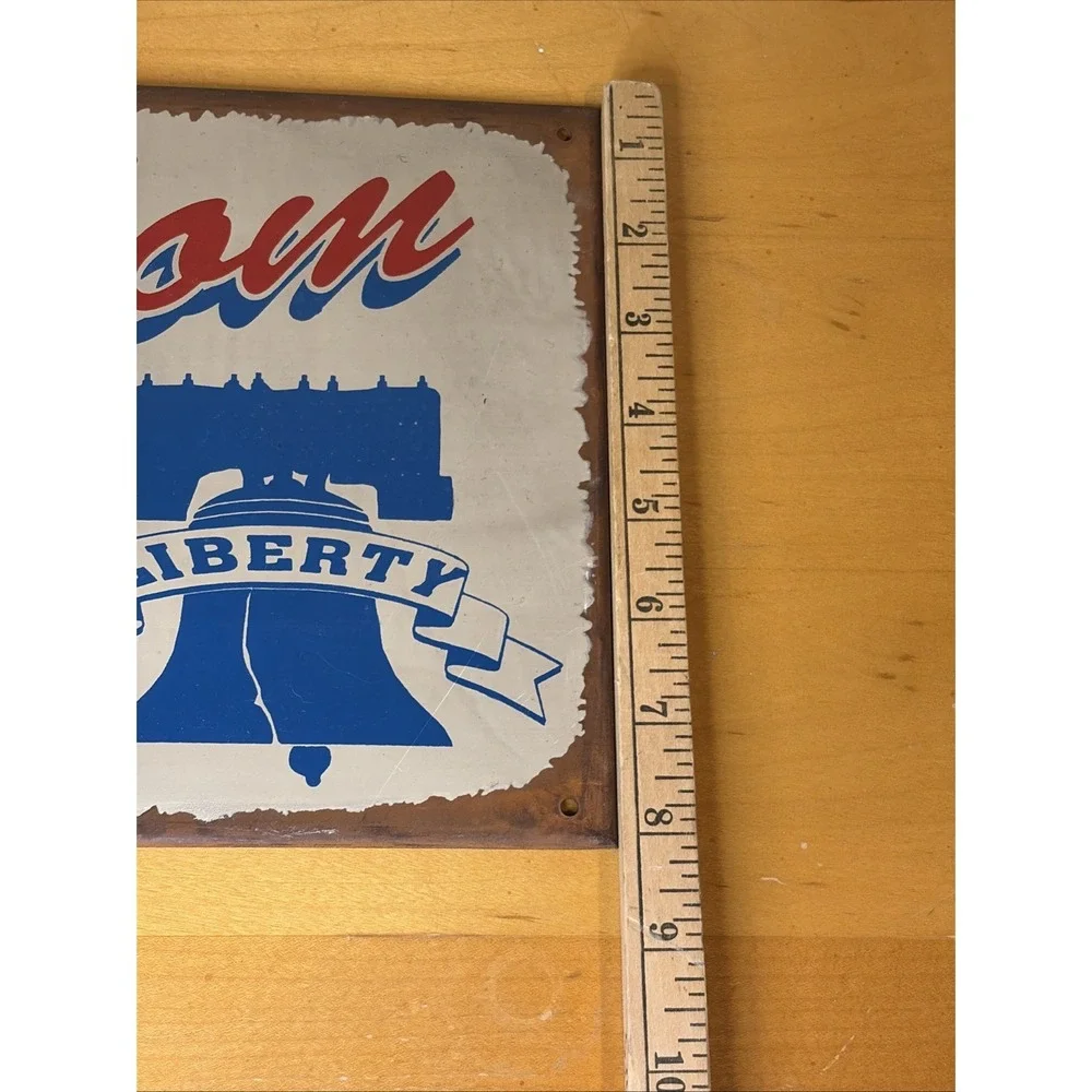 Liberty Bell Let Freedom Ring Rustic Metal Sign 12